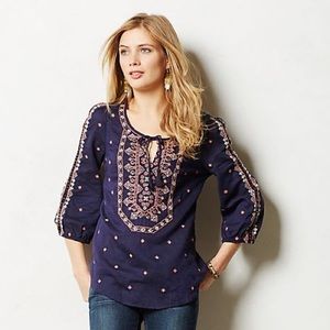 Anthro Boho Beaded Top